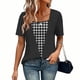 thumbnail image 4 of Camisas Y Tops de Verano de Mujer Moda Casual Cuello Redondo Camisas de Satén Camisas de Color Sólido para Mujeres, 4 of 5