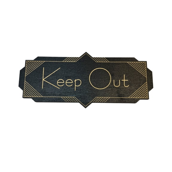 Keep Out - BLACK Sign 4x8