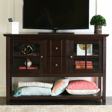Walker Edison 52" Wood Console Table Buffet TV Stand for TV's up to 55" - Espresso