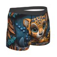 thumbnail image 3 of Daiia Playful Leopard Art Men's Underwear Boxer Briefs, Cotton Stretch Moisture-Wicking Underwear-Large, 3 of 9
