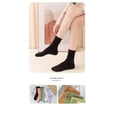 thumbnail image 4 of 11Pairs Womens Cotton Crew Socks, Thin Soft Comfort Breathable Dress Socks, Above Ankle Crew Socks for Business, Casual, 4 of 5