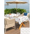 thumbnail image 4 of Easter Bunny Outdoor Tablecloth - 60x120 Inch Rectangle Dining Table Cover, Cute Rabbits Green Eggs Spring Tulips Waterproof Outdoor Table Cloth with Umbrella Hole & Zipper for Picnic/Patio/Party, 4 of 7