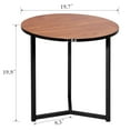 thumbnail image 5 of VECELO 19.7" Round End Table, Industrial Night Stand End/Side/Sofa Table for Living Room/Bedroom/Balcony/Office, Brown, 5 of 8