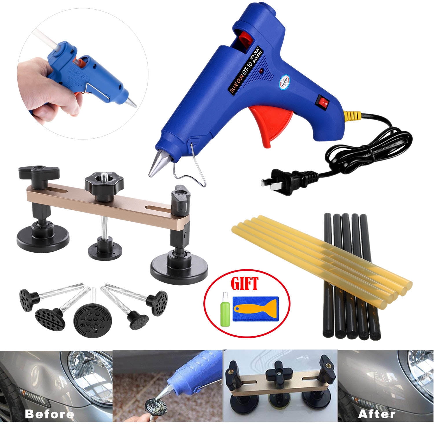 Paintless Dent Repair Tools Car Dent Removal Kit Bridge Dent Puller