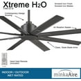 thumbnail image 2 of 52" Minka Aire Xtreme H2O Smoked Iron Wet Ceiling Fan with Remote, 2 of 5