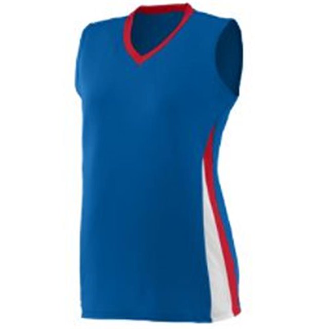 Maillot de Tornade pour Femmes 1355A - Royal, Rouge & Blanc, Moyen
