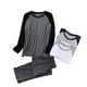 thumbnail image 3 of Conjunto de pantalón y blusa de manga larga con patchwork para hombre y mujer, 3 of 5
