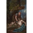 thumbnail image 2 of Francis Hayman 13x18 Black Ornate Wood Framed Double Matted Museum Art Print Titled - The Good Samaritan, 2 of 5