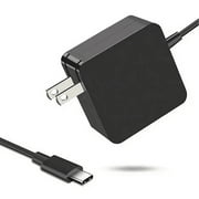 65W USB C Power Adapter Type C Power PD Wall Fast Black Charger Compatible with Mac Book Pro Dell Latitude Lenovo Huawei Matebook and Any Laptops or Smart Phones Charging