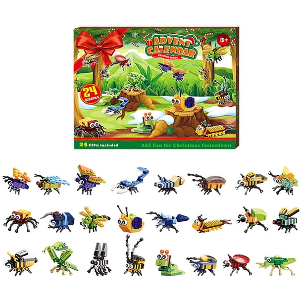 Asdomo Advent Calendar Kids Toys,Animal Insect Building Blocks Surprise  Blinds Box For Christmas Gifts - Walmart.com