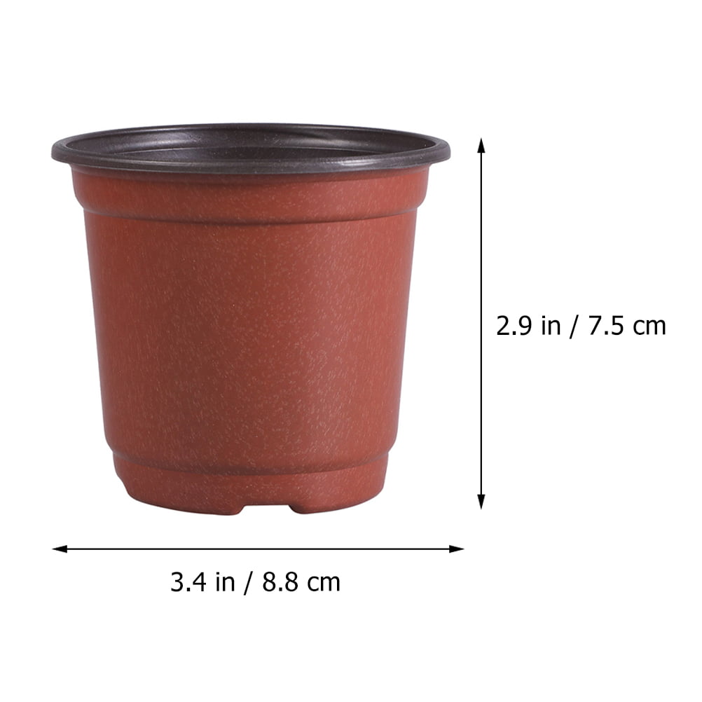 100Pcs Plastic Breathable Succulent Pots Basin Holder Flowerpots 90mm for Home 