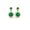 Rose, variant on Pure Elegance 925 Sterling Silver 14K Rose Gold Over Round Emerald Drop Earrings with Sparkling Zirconia Halo