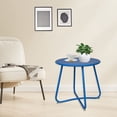 thumbnail image 2 of Hofitlead Outdoor Side Table,Waterproof Metal End Table,Small Patio Table Round End Table Outdoor Table for Garden Balcony Yard,Blue, 2 of 7