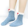 thumbnail image 2 of TFEOQRY Adult Christmas Mid-Calf Socks Cute Cartoon Accessories Mid-Calf Socks Blue, 2 of 4
