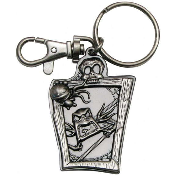 Nightmare Before Christmas Jack Skellington and Scary Teddy Pewter Keychain