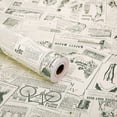 thumbnail image 3 of Vintage Newspaper Vinyl Contact Paper Wallpaper Self Adhesive Cabinet Shelf Drawer Liner for Kitchen Bathroom Backsplash Countertop Cupboard Table Desk Wall Decor (17.7 x 117 Inches,Smooth), 3 of 6