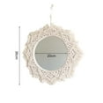 thumbnail image 3 of Macrame Wall Mirror-15 Inch Round Mirror With Macrame Fringe, Boho Decorative Hanging Mirror Wall Decor Art Ornament For Apartment Home Bedroom Living Room Baby Nursery, 3 of 5