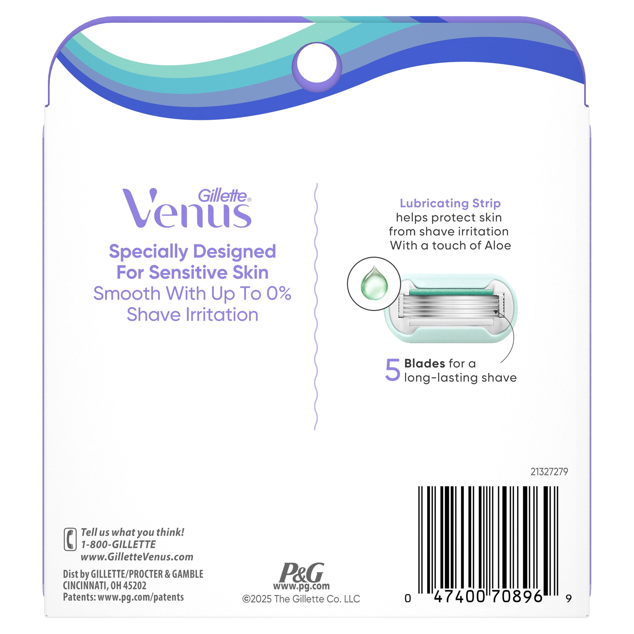 Venus Summer Surf Extra Smooth Sensitive Blade Refills, 6 Count