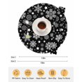 thumbnail image 6 of 15 Inch Round Placemats Set of 4, Black Christmas Snowflakes Non Slip Heat Insulation PP Table Mats, Xmas Winter Modern Washable Place Mats for Kitchen Dining Party Table Decor, 6 of 7