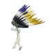 thumbnail image 3 of Sombrero para hombre y mujer, tocado de plumas para presentaciones escénicas y festivales. Rojo Amarillo Azul, 3 of 6