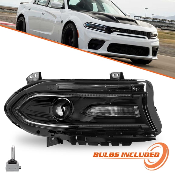 For 2015-2021 Dodge Charger W/DRL HID/Xenon Projector LED Headlight Left & Right