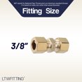 thumbnail image 2 of LTWFITTING No Lead 3/8-Inch OD Compression Union, Brass Compression Fitting (Pack of 5), 2 of 4