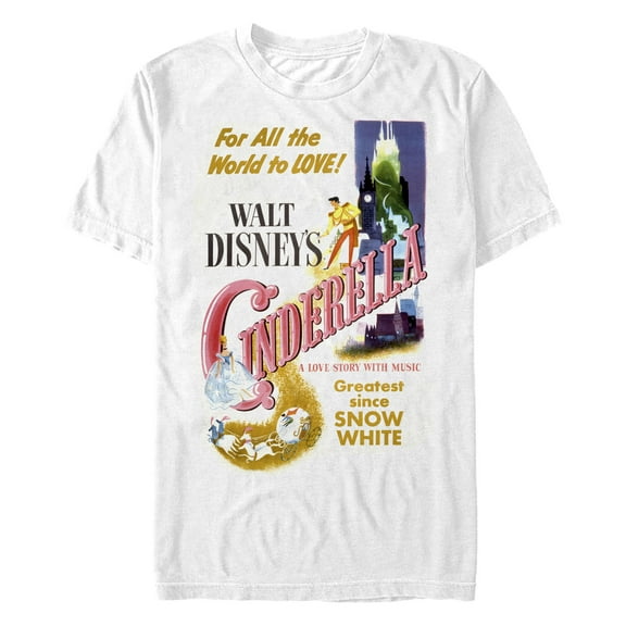 Men's Cinderella Classic Movie Poster Graphic T-Shirt