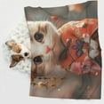 thumbnail image 6 of Naloa Adorable Kitten In Kimono Dog Blanket, 3 Sizes Cat Blanket for Indoor Cats Large Medium Small Dog Gifts-Small, 6 of 8