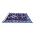 thumbnail image 2 of Ahgly Company Machine Washable Indoor Rectangle Geometric Blue Traditional Area Rugs, 2' x 5', 2 of 4