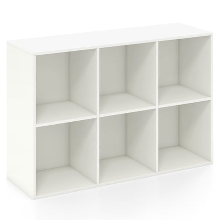 Furnibear Modern 6-Cube Bookcase with Anti-tipping Kits for Bedroom Living Room White, 36" x 11.5" x 24"