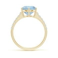 thumbnail image 2 of ANGARA Natural 2.3 ct Aquamarine Engagement Ring with Diamond Accents in 14K Yellow Gold for Women (Size-9mm) | March Birthstone, Anniversary, Jewelry Gift for Women | Natural Aquamarine Ring, 2 of 13