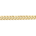 thumbnail image 3 of Real 14kt Yellow Gold 9.5mm Flat Beveled Curb Chain; 22 inch; Lobster Clasp; for Adults and Teens; for Women and Men, 3 of 5