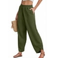 thumbnail image 2 of Fantaslook Capri Pants for Women Wide Leg Sweatpants Harem Palazzo Baggy Pants with Pockets, 2 of 7