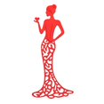thumbnail image 4 of Plantillas de corte HGSALK, 2 piezas, vestido de dama, acero al carbono, 4 of 7