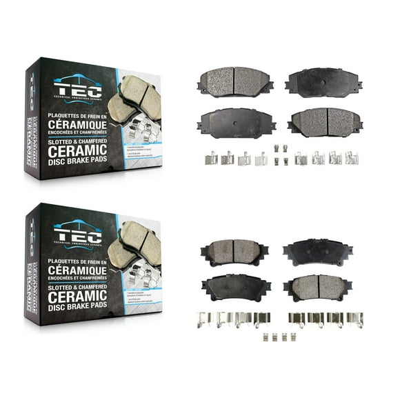 TEC Front Rear Ceramic Brake Pads Kit for Car 2016-2020 Toyota Mirai KTC-100648