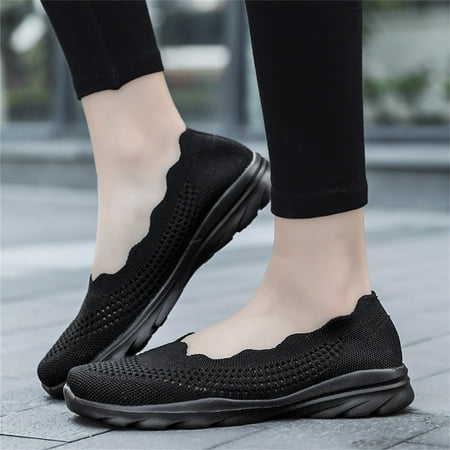 

Cathalem Sneaker Boots for Women Size 11 Fashion Summer Women Mesh Breathable Comfortable Lightweight Slip On Shallow Mouth Technicalsportshoe Black 7.5
