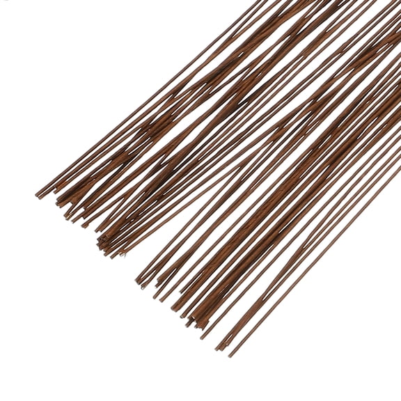 Uxcell 18 Gauge 14.2" Floral Wire Stems, 50 Pcs Paper Wrapped Iron Wire for Artificial Flower Making DIY Crafts Christmas Wreaths Floral Arrangements, Coffee Brown