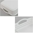 thumbnail image 3 of Hommp Panier de Rangement en Plastique Blanc, Grand, Lot de 6, 3 of 7