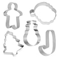 thumbnail image 1 of 5Pcs Adorable Christmas Molds Baking Moulds Stainless Steel Cookie Moulds, 1 of 8