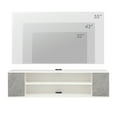 thumbnail image 4 of Wall Mounted Floating TV Stand,Modern Media Console Storage Shelf,Gray, 4 of 7