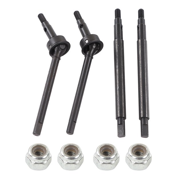 Ejes de transmisión delanteros y traseros de repuesto para coche RC Traxxas 1/18, piezas de vehículo a control remoto, color negro