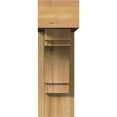 thumbnail image 2 of Ekena Millwork 6"W x 18"D x 18"H Merced Block Rough Sawn Bracket w/ Offset Brace, Western Red Cedar, 2 of 25