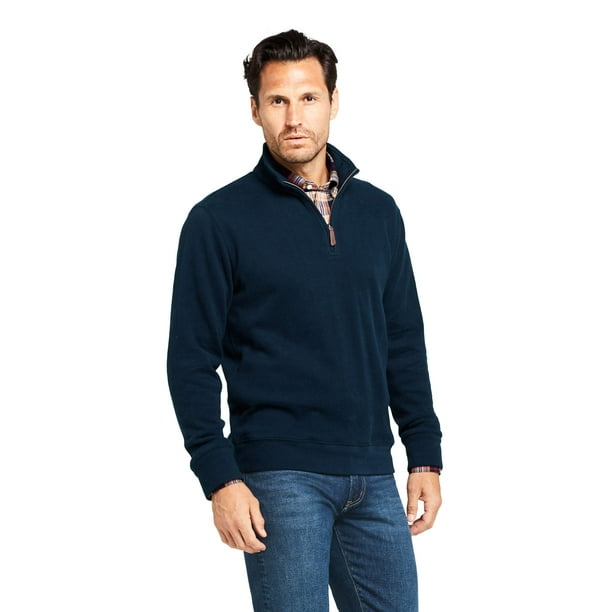Lands' End Lands' End Men's Bedford Rib Quarter Zip Sweater Walmart