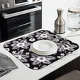 thumbnail image 3 of Pioneer Flower Floral Print Pattern Kitchen Dish Drying Mat 1 Pack, Ultra Absorbent Microfiber Drainer Mat, 16"x18", 3 of 6