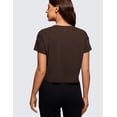 thumbnail image 2 of CRZ YOGA Women's Pima Cotton Workout Short Sleeve Shirts Loose Athletic Crop Tops Casual T-Shirt, 2 of 5