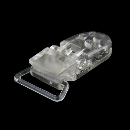 Pacifier Clips Suspender Clip Holder with Gripping for Pacifiers, ing Bib (Pack of 10, Clear)