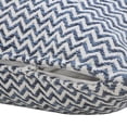 thumbnail image 5 of 22" X 22" Navy Blue And White 100% Cotton Chevron Zippered Pillow, 5 of 10