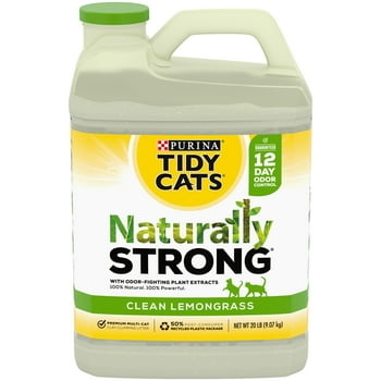 Purina Tidy Cats Naturally Strong Clean Lemongrass, 20 lb
