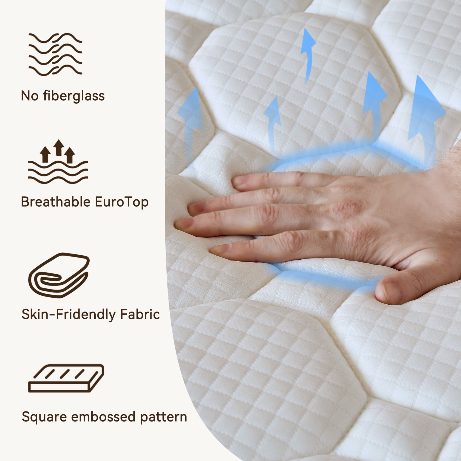Sailvan Full Size Mattress 10 inch,Full Mattresses in a Box Hybrid,Medium Firm,Gel Memory Foam and Individual Pocket Springs,CertiPUR-US
