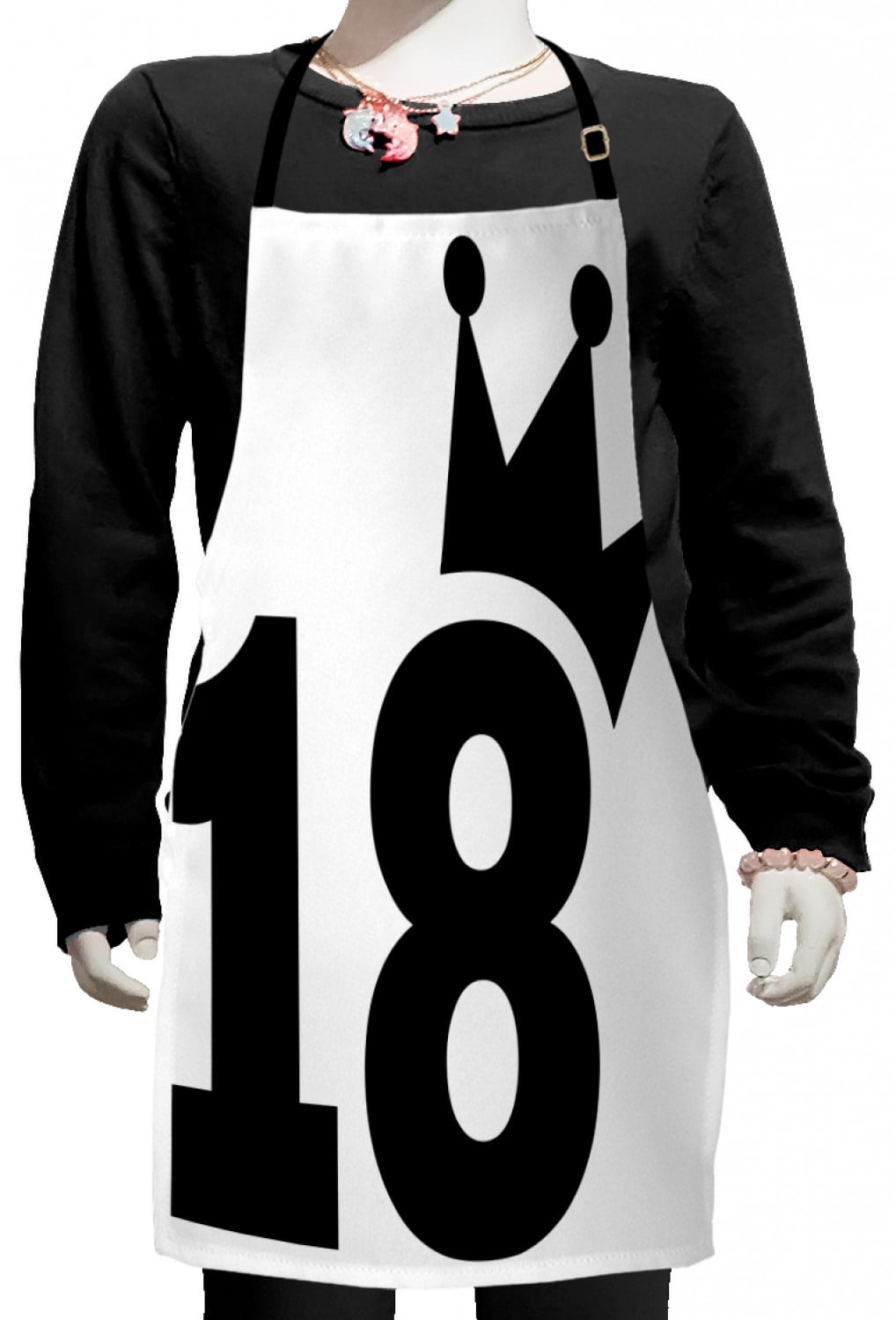 18th birthday kids apron cartoon soccer jersey seem bold 18 number